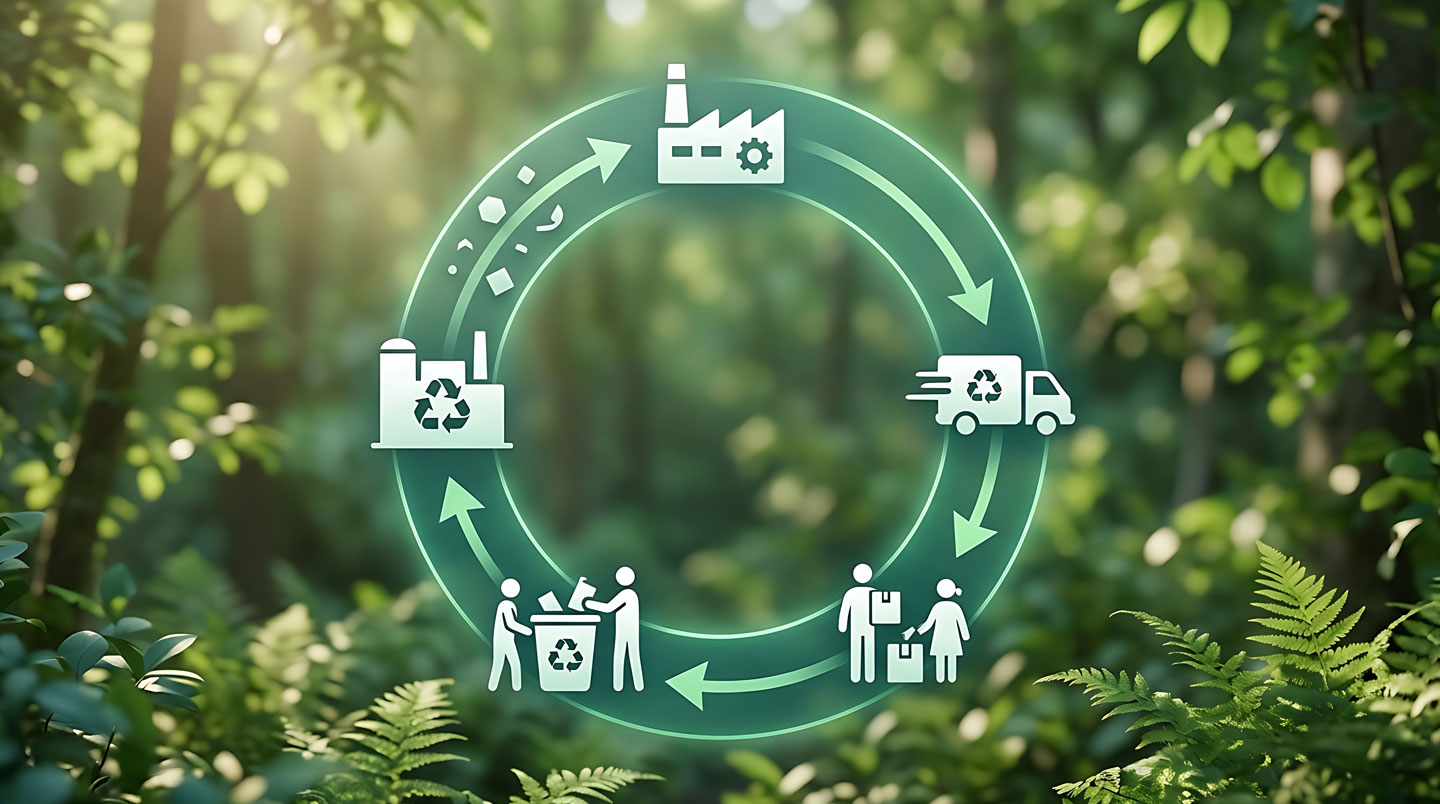 Schéma de l'économie circulaire industrielle
